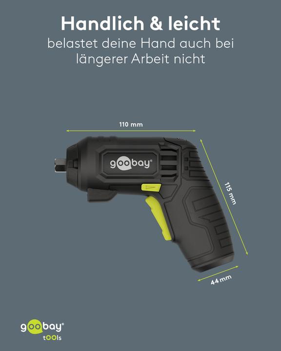 Produktbild Goobay Mini-Akkuschrauber-Set 31-tlg.