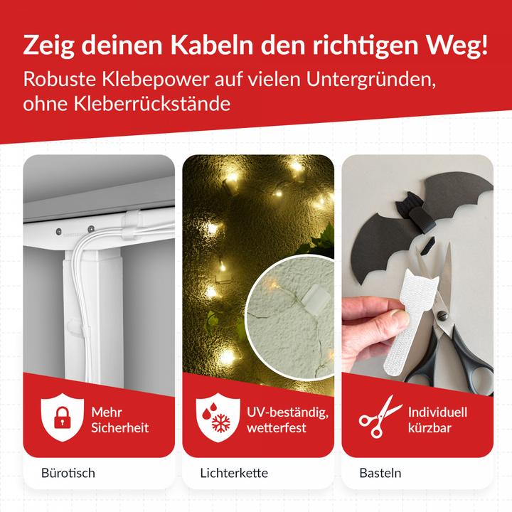 Image du produit Label-the-cable Porte-câble Velcro (Serre-câbles en plastique, 90 mm, 50 pcs)