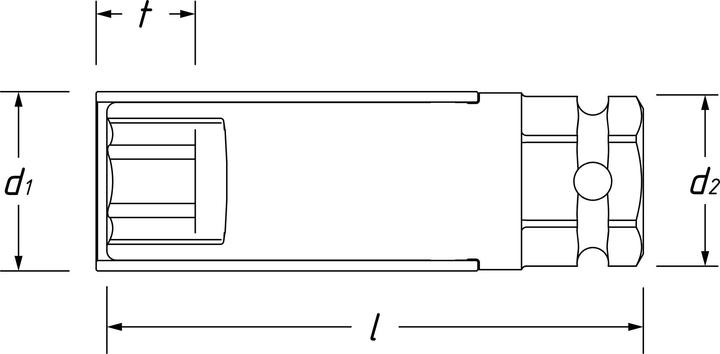 Actual product image HAZET Power Hex Socket Wrench Insert (17 mm)