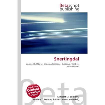Snertingdal, Fachbücher von Lambert M. Surhone, Miriam T. Timpledon, Susan F. Marseken