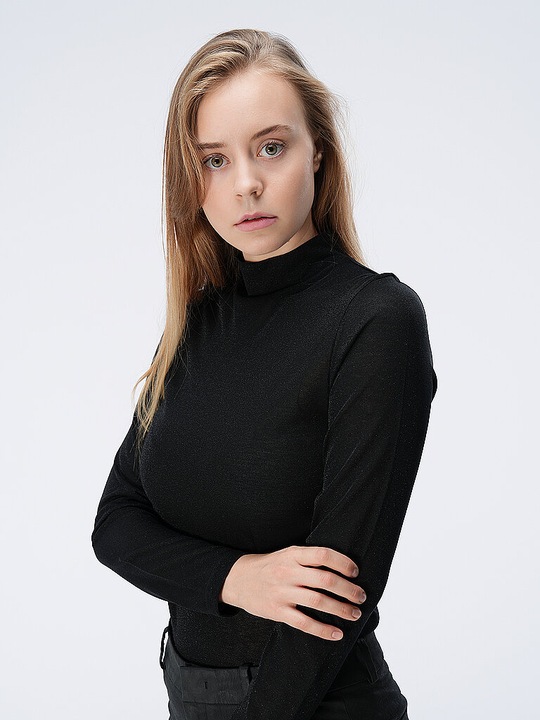 Produktbild Drykorn Stand-Up Collar Fjola Pullover Glitter Black (S)