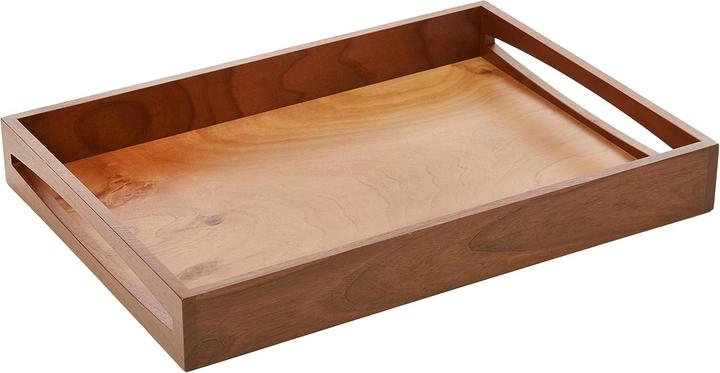 Actual product image Continenta Walnut cutting board with stainless steel drawer, 39x27x6 cm