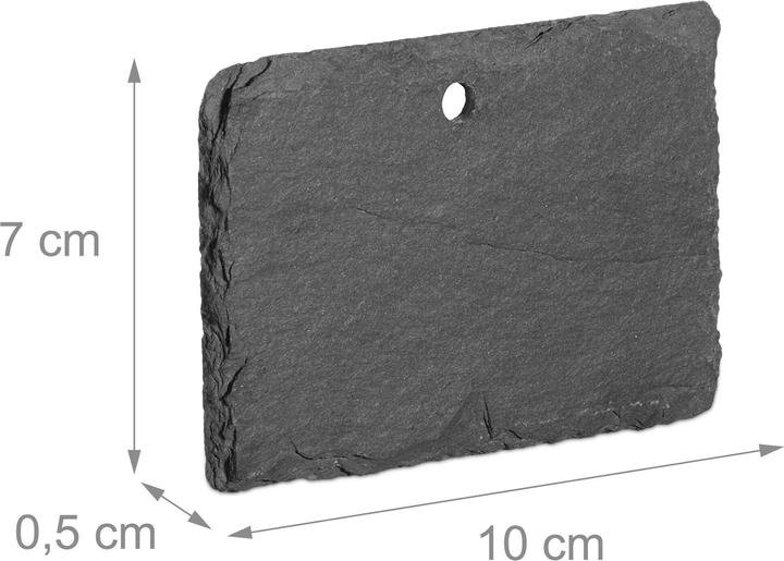 Immagine prodotto Relaxdays 10x Cartelli per piante in ardesia (0.50 cm, 10 cm)