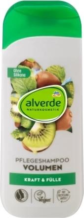 Produktbild dm alverde Volumen Bio-Kiwi Bio-Apfelminze (200 ml, Flüssiges Shampoo)