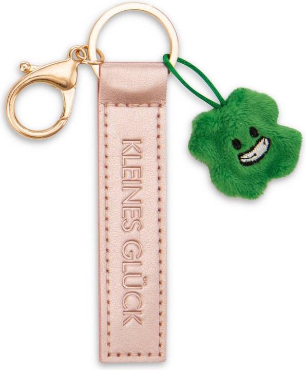 Actual product image Magni NICI Schlüsselanhänger Kleines Glück Kunstlederband mit Kleeblatt roségold 10cm