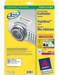 Actual product image Avery Kraft adhesive labels