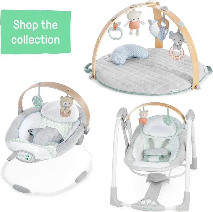 Produktbild Ingenuity Cozy Spot Babywippe mit Spielbogen aus Holz