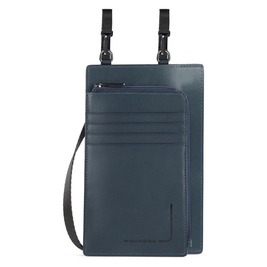 Piquadro, Herren, Tasche, Tasche, Leather Crossbody Bag, Blue, 11.5 X 19 X 2 Cm, For Men, Blau