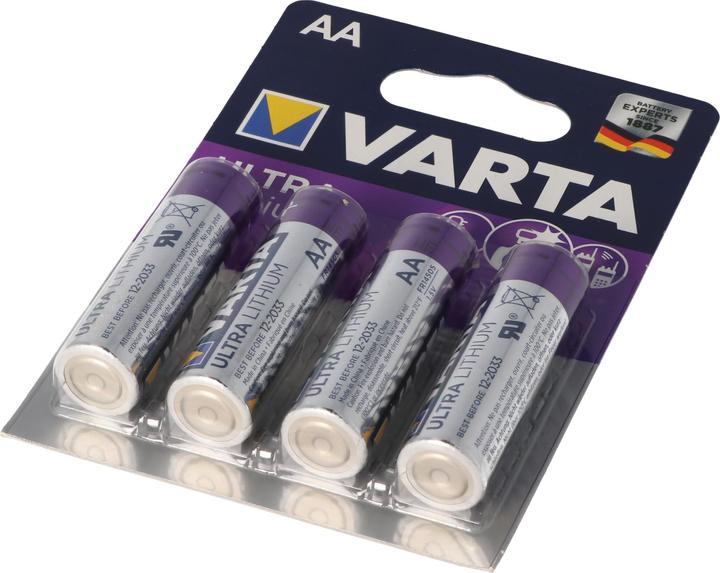 Produktbild Varta Ultra Lithium Mignon AA, Lithium Batterien, 6106, 1,5V, 4er Blister (4 Stk., AA)