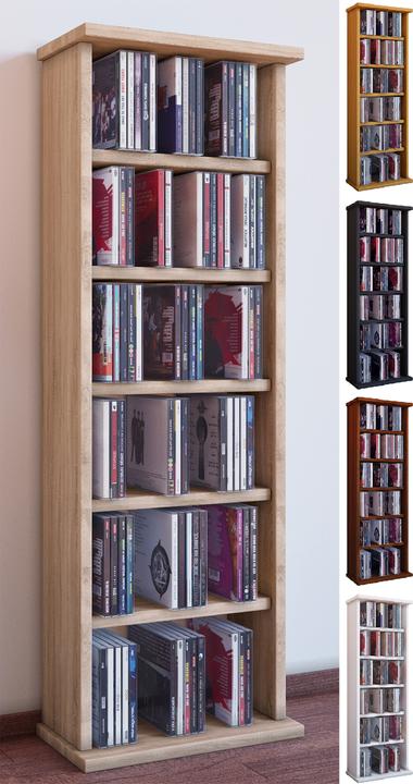 Produktbild VCM Holz CD DVD Stand Regal Vostan (31 x 18 x 92 cm)