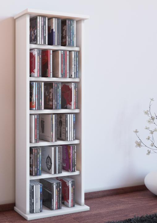 Produktbild VCM Holz CD DVD Stand Regal Vostan (31 x 18 x 92 cm)