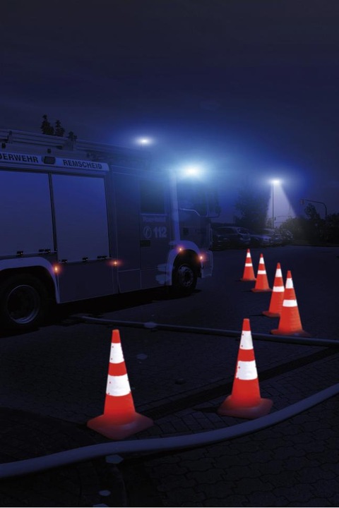 Actual product image Dönges Folding traffic cone Pro version, height 750 mm, police