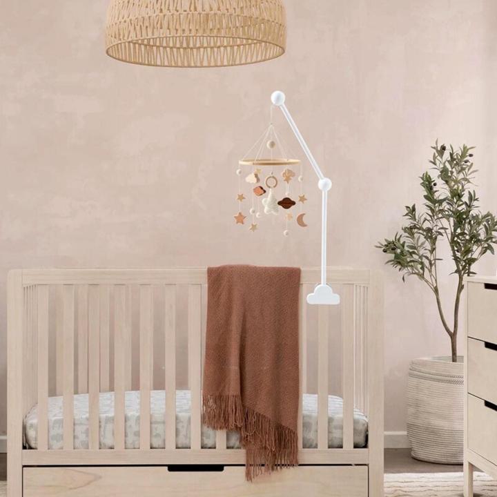 Image du produit Hermex Mobile Halterung Babybett Wolken Glockenhalter Spieluhr Arm