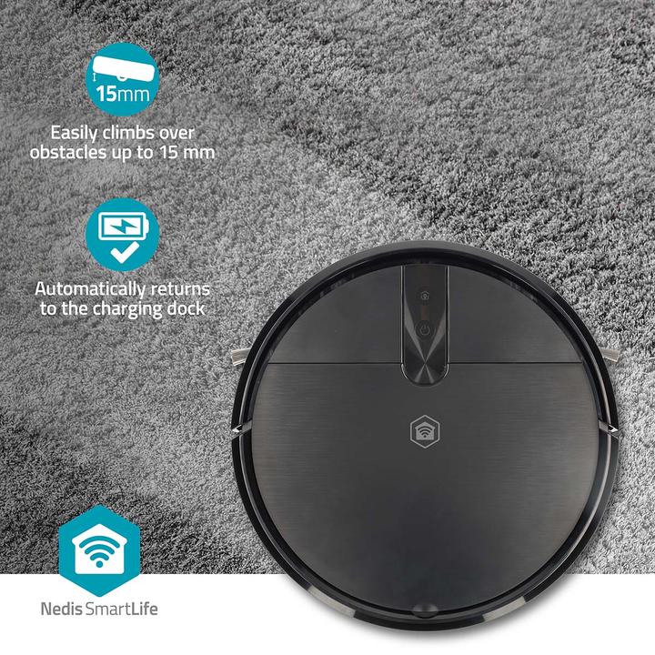 Produktbild Nedis SmartLife Roboter-Staubsauger | Random | Wi-Fi | Kapazität Auffangbehälter: 0.6 l | Automatisc (2000 Pa, Wischtuch)