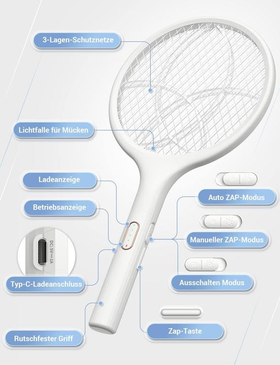 Image du produit LS Elektrische Fliegenklatsche Premium 2-in-1