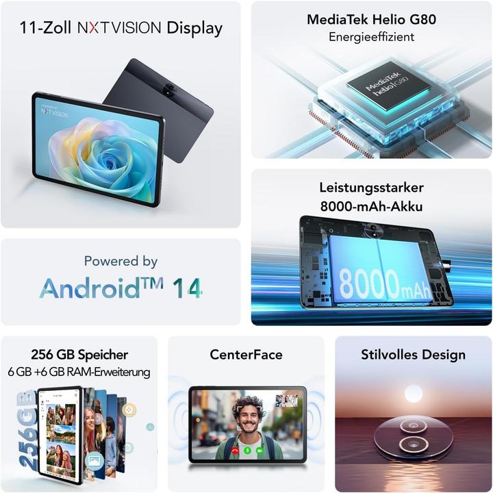 Actual product image TCL TAB 11 Gen 2 (WLAN only, 11", 256 GB, Grey)