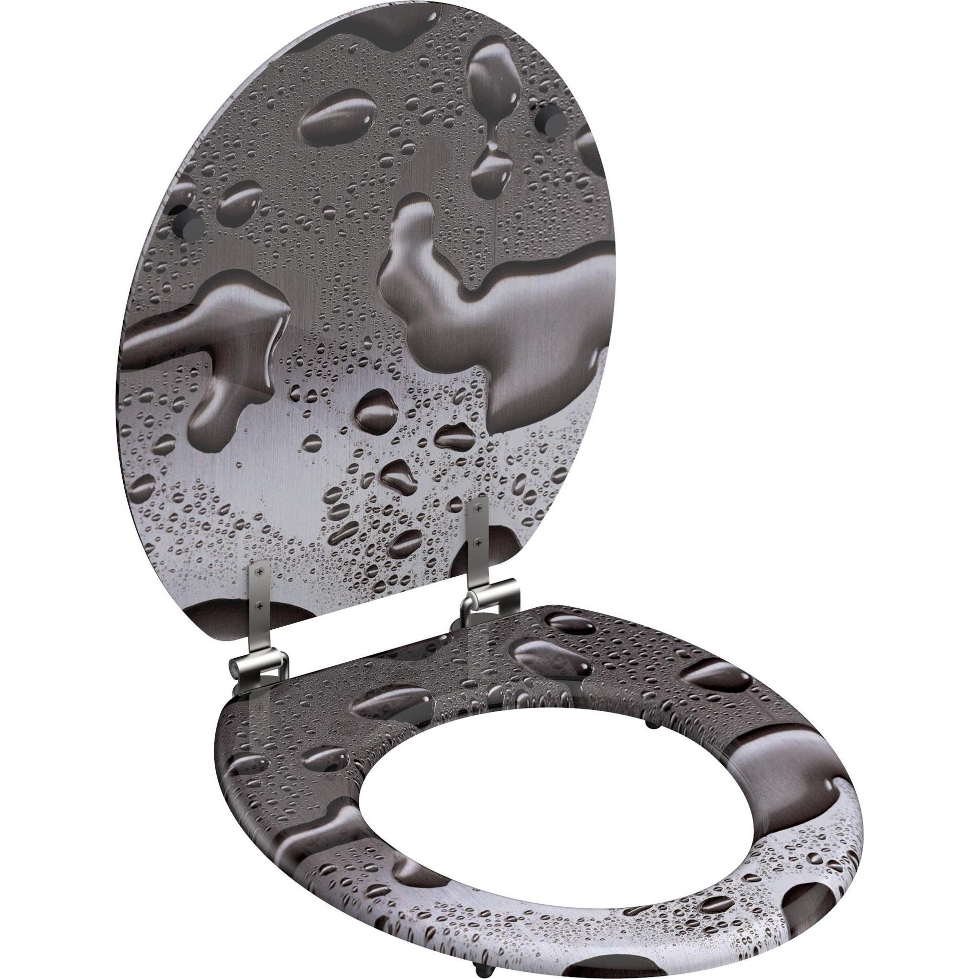 Schütte, WC Deckel, MDF WC-Sitz GREY STEEL