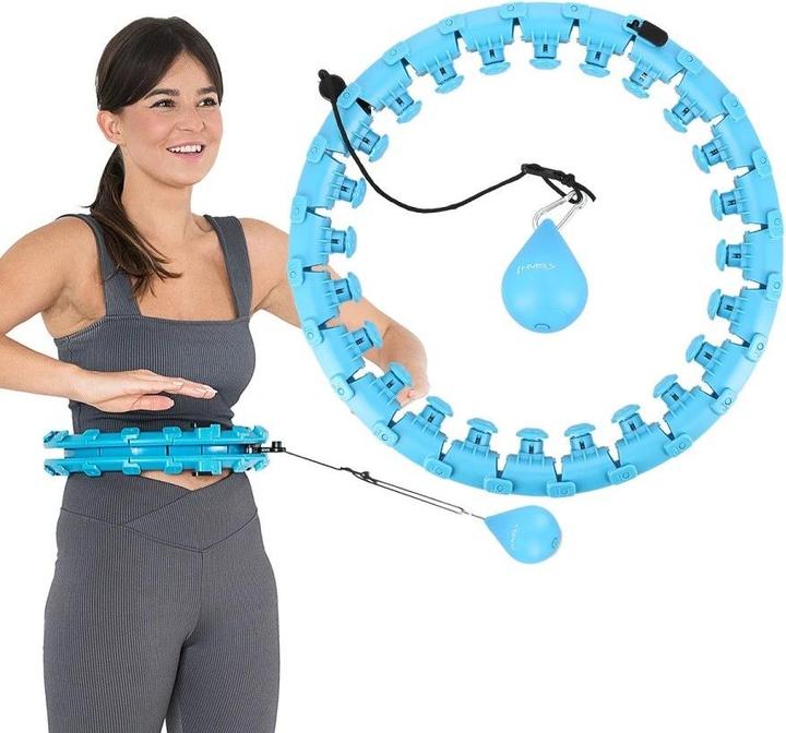 Image du produit HMS HHW01 HULA HOOP bleu avec poids (45 cm, 1250 g)