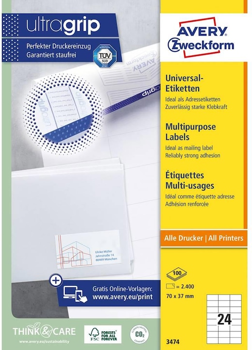 Actual product image Avery Universal Labels