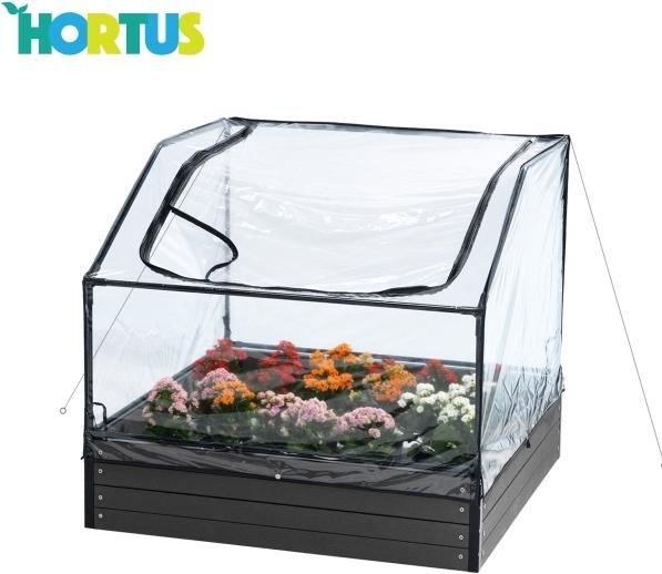 Actual product image NSH Nordic HORTUS Bed-drivhus lav, 109 x 109 x 40/70 cm (211-101)