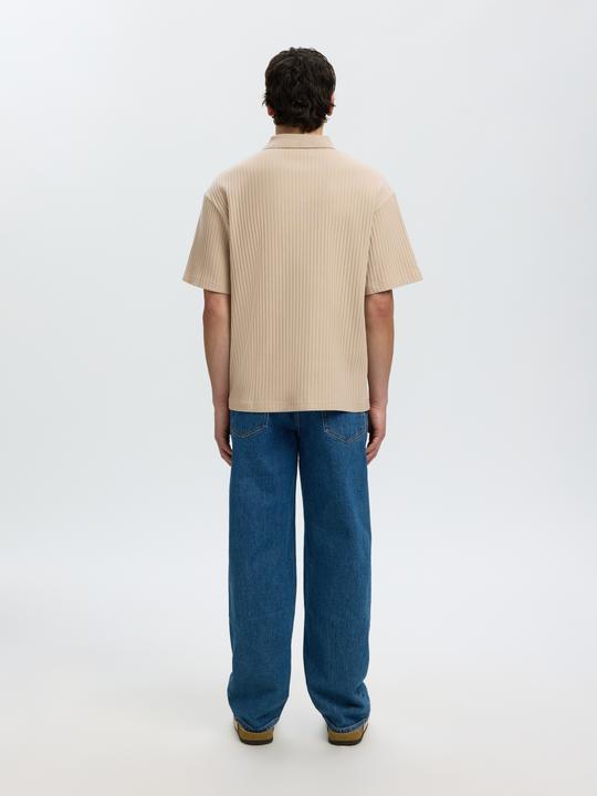 Produktbild Selected Geripptes Relaxed Fit Poloshirt (L)