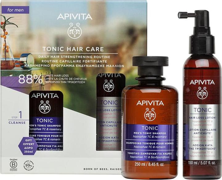 Image du produit Apivita Promo Tonic Lotion Against Hair Loss 150ml & Free Men's Tonic Shampoo 250ml (400 ml)