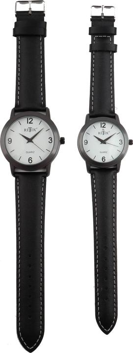 Produktbild Retox Uhren Set für Sie und Ihn in Titanoptik und Echtleder-Armband