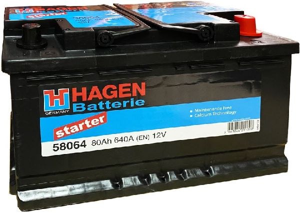 Actual product image Hagen Starter battery 12V 80Ah 640A (12 V, 80 Ah, 640 A)