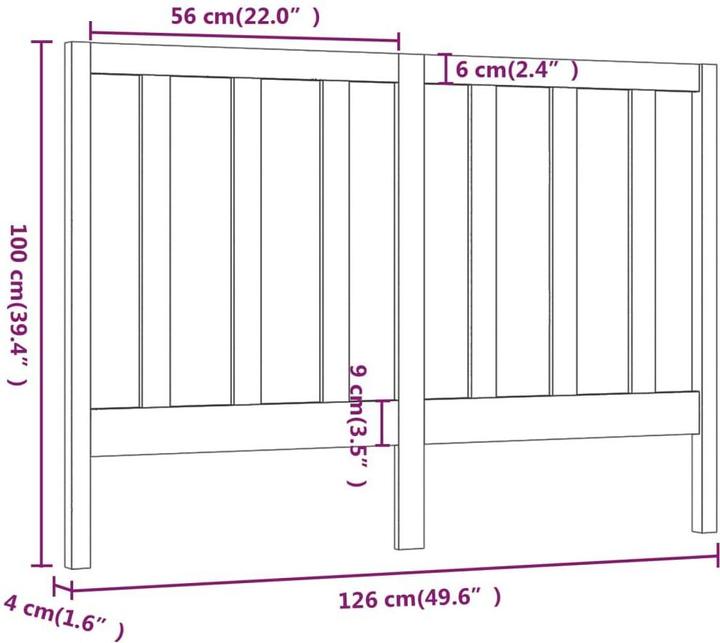 Actual product image VidaXL Lambertine (126 x 4 x 100 cm)