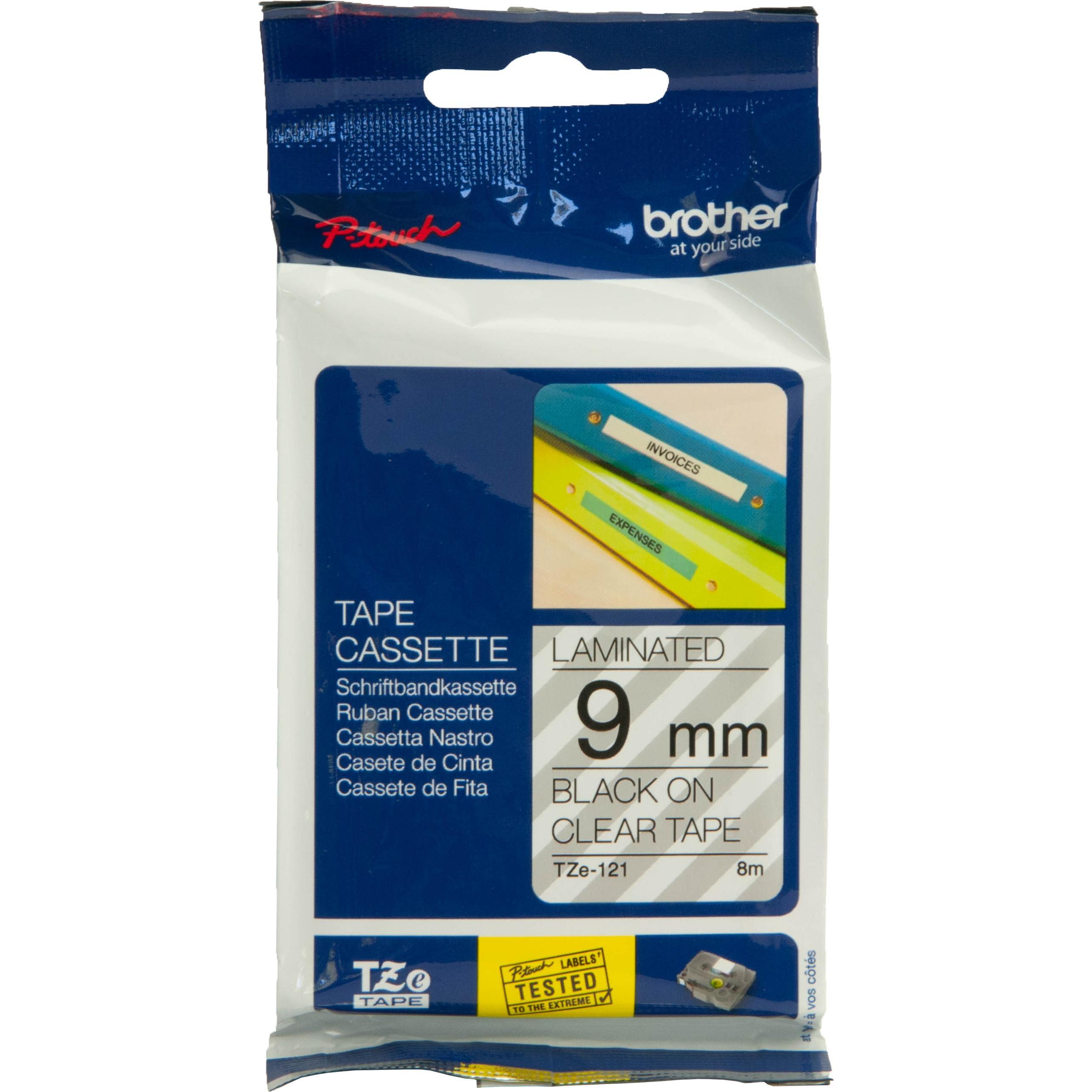Brother, Beschriftungsband, Tze-121 (0.90 cm, Transparent)