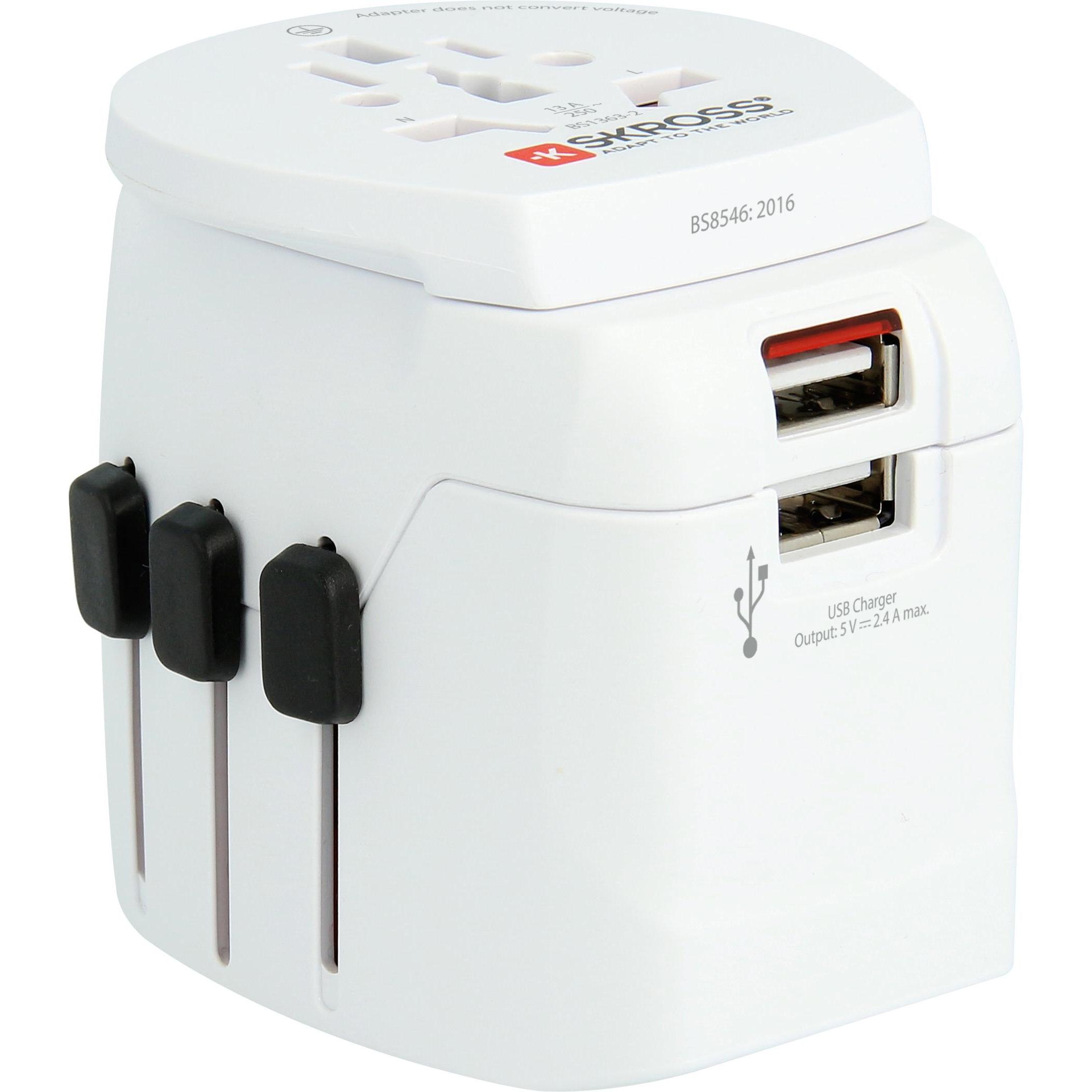 Skross, Adattatore da viaggio, World Adapter Pro Light USB - World