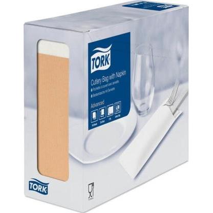 Tork, Servietten, 100 Bestecktaschen braun 6,0 x 19,5 cm