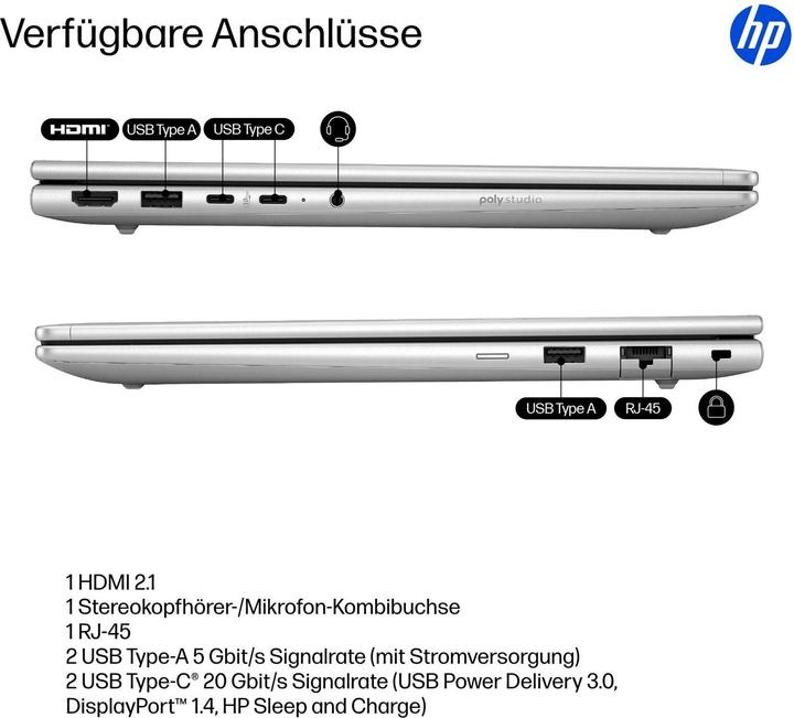 Produktbild HP ProBook 4 G1i (14", 64.00 GB, 24 GB, DE, Intel Core Ultra 7 265)