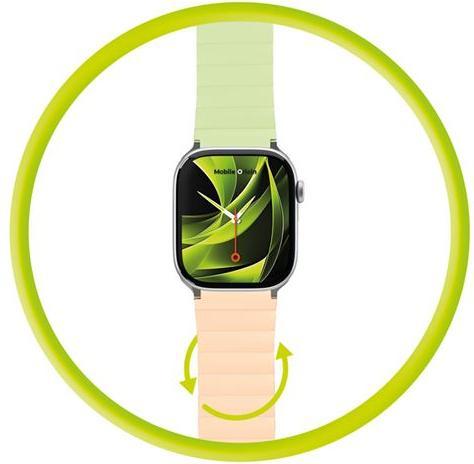 Actual product image Mobile Origin Magnetic Watch Strap II pink/light green - Apple Watch 49mm/46mm/45mm/44mm