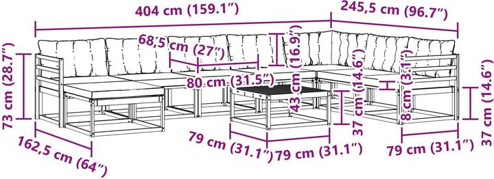 Produktbild vidaXL Outdoor-Sofagarnitur