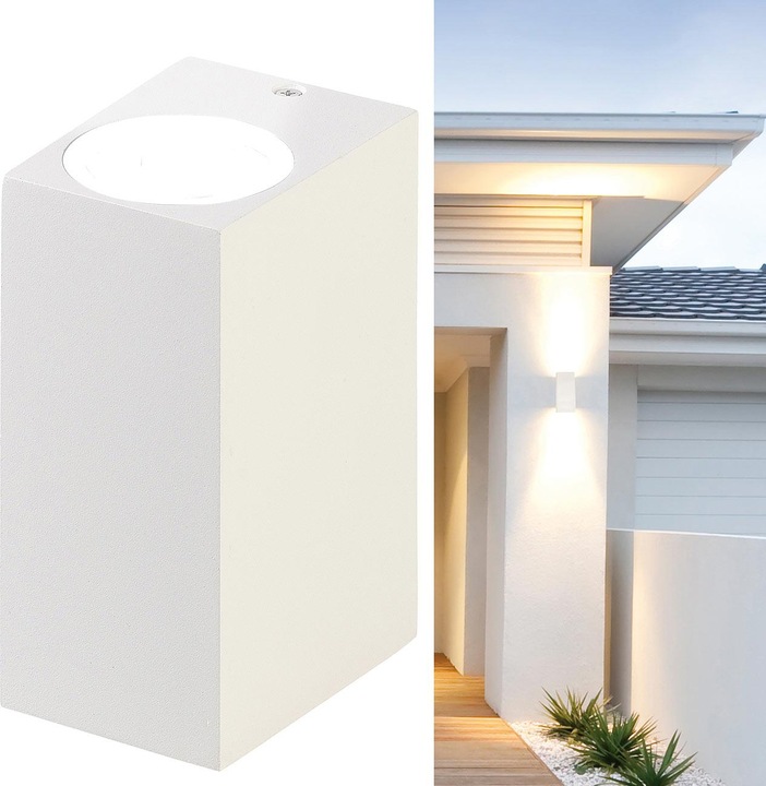 Produktbild Lunartec Eckige LED-Wandleuchte, Up/Down Lampe (GU10, IP44)