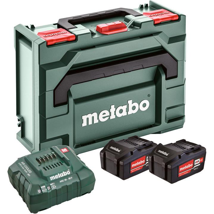 Thumbnail - Metabo, Werkzeugakku + Ladegerät, Basic Set 2x 4.0Ah (18 V)