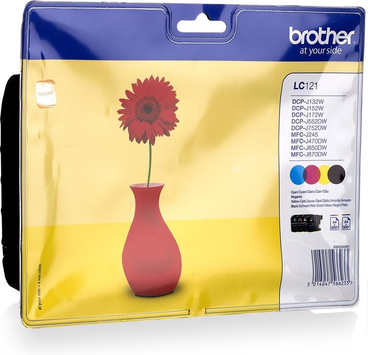 Produktbild Brother LC-121VALBP Multipack (BK, C, M, Y)