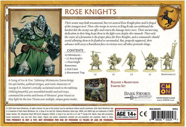 Actual product image Cmon Song of Ice & Fire - Rose Knights (German)