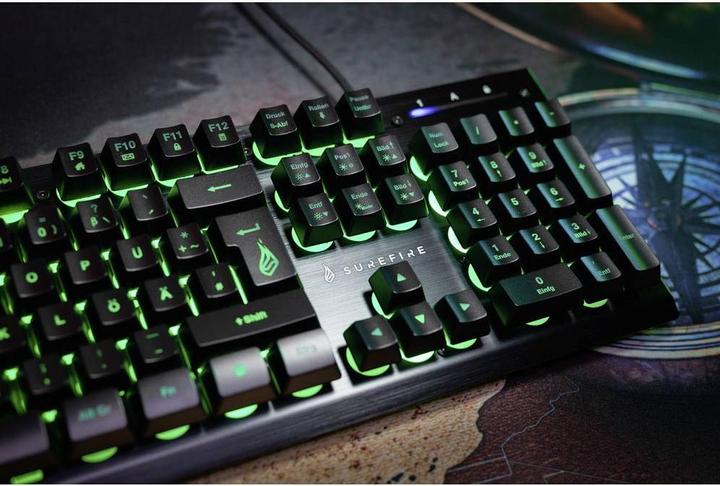 Productafbeelding SureFire Gaming KingPin X2 Wired, USB Gaming Keyboard Illuminated, Multi-Media Keys French (FR, Bedraad)