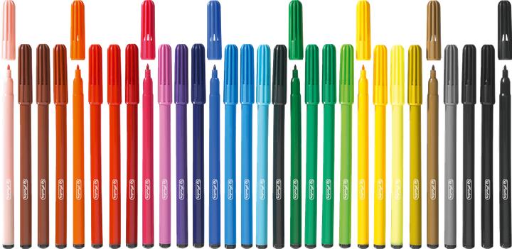 Actual product image Herlitz Fibre-tip pens, 30-count cardboard box (Mixed colours, 30 x)