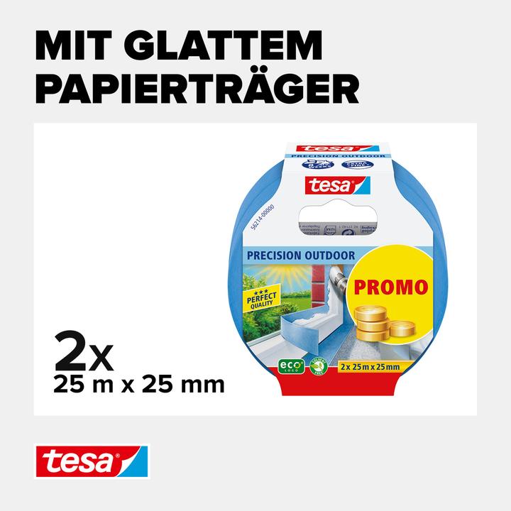 Actual product image tesa 2x OUTDOOR painter's tape (25 mm)