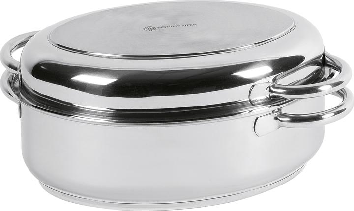 Image du produit Schulte-Ufer Multibraises ovale 6,5 litres Ø34cm Acier inoxydable (34 cm, Cocotte + faitout, Acier inoxydable)
