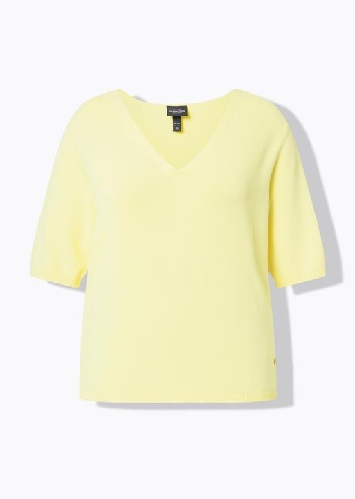 Produktbild Ulla Popken Pullover, elastischer Saum, V-Ausschnitt, Halbarm (58, 60)