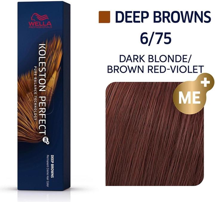 Actual product image Wella Koleston Perfect Me+ Deep Browns (6/75 Dark blonde brown mahogany)