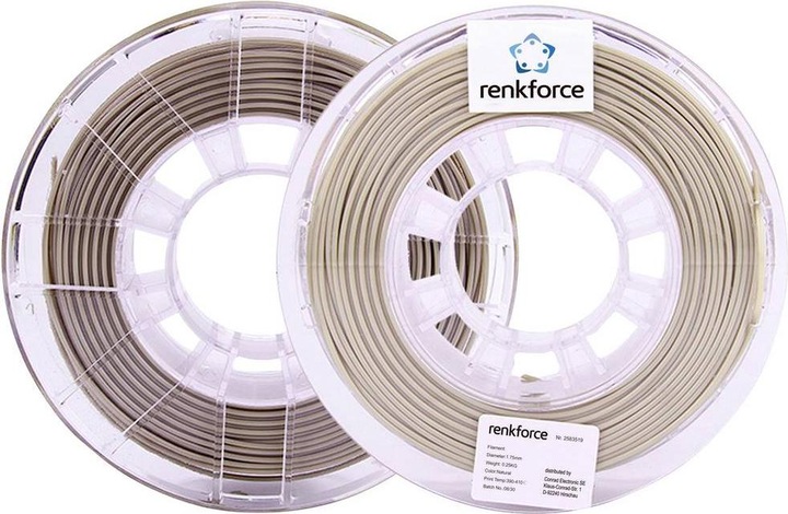 Produktbild Renkforce RF-5167038 Peek Filament PEEK 1.75mm 250g Buche natur 1St. (PEEK, 1.75 mm, 250 g, Braun)