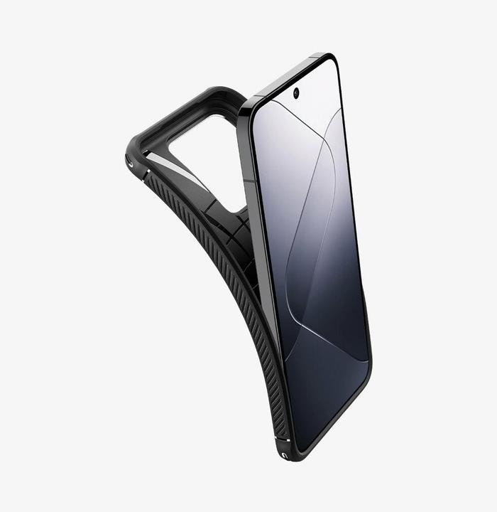 Actual product image Spigen Rugged Armor Xiaomi 14 czarny/matte black ACS07422 (Xiaomi 14)