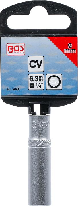 Actual product image BGS Socket, 12-point, deep 6.3 mm (1/4") Drive 9 mm (9 mm)