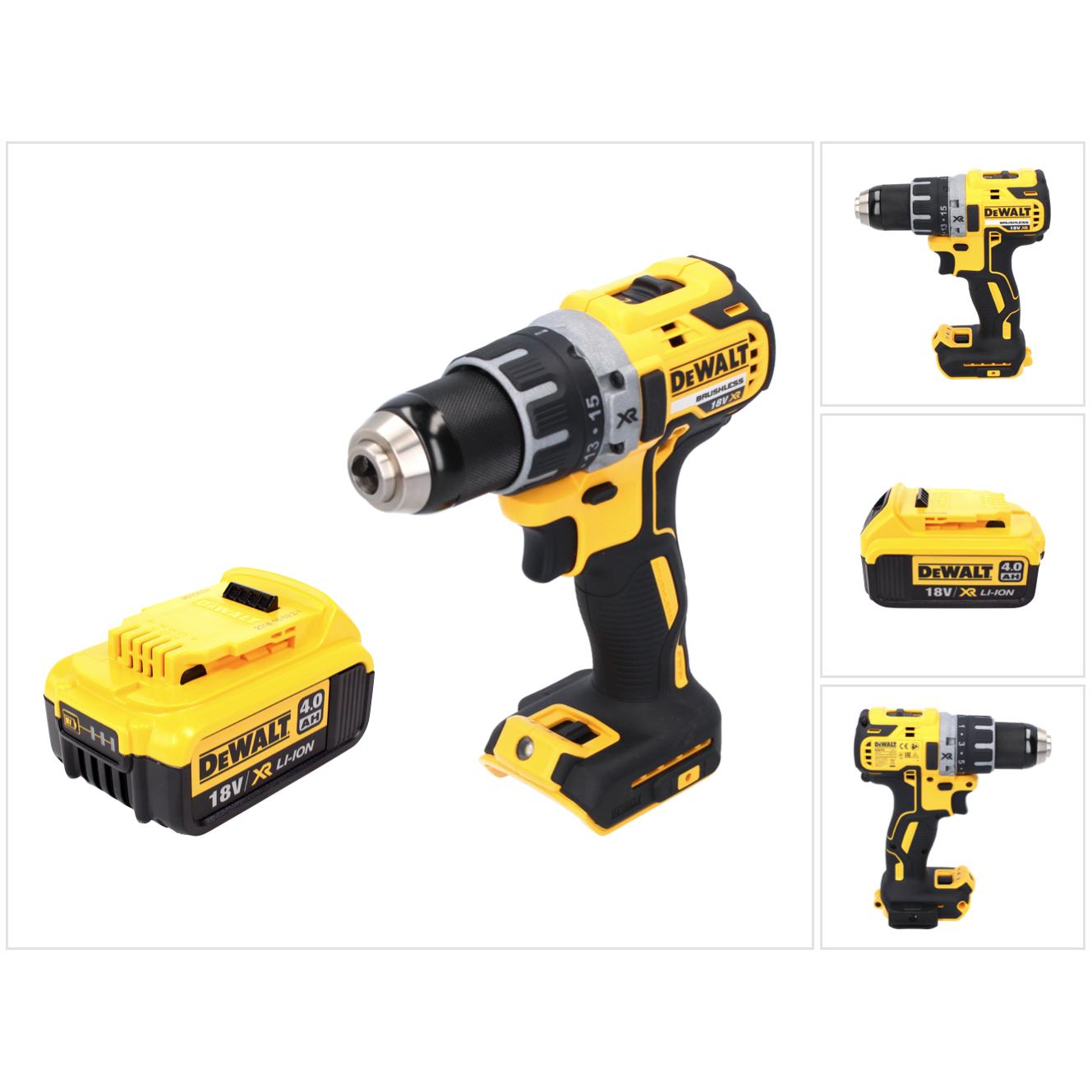 DeWalt, Trapano + Avvitatore a batteria, DCD 791 N Trapano avvitatore a batteria 18 V 70 Nm Brushless + 1x batteria ricaricabile 4.0 Ah -