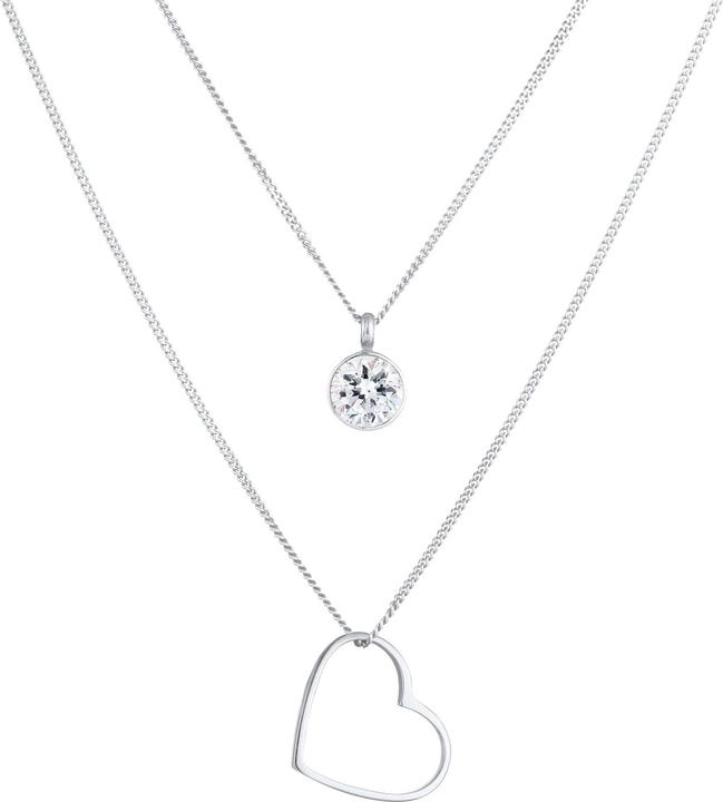 Actual product image Elli Heart, Layer (925 sterling silver, Glass crystal, 45 cm)